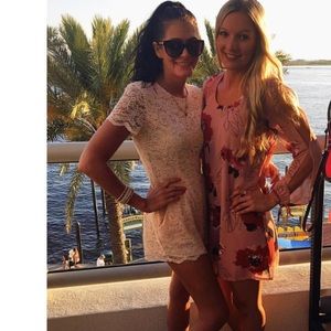 Lace nude romper/jumpsuit